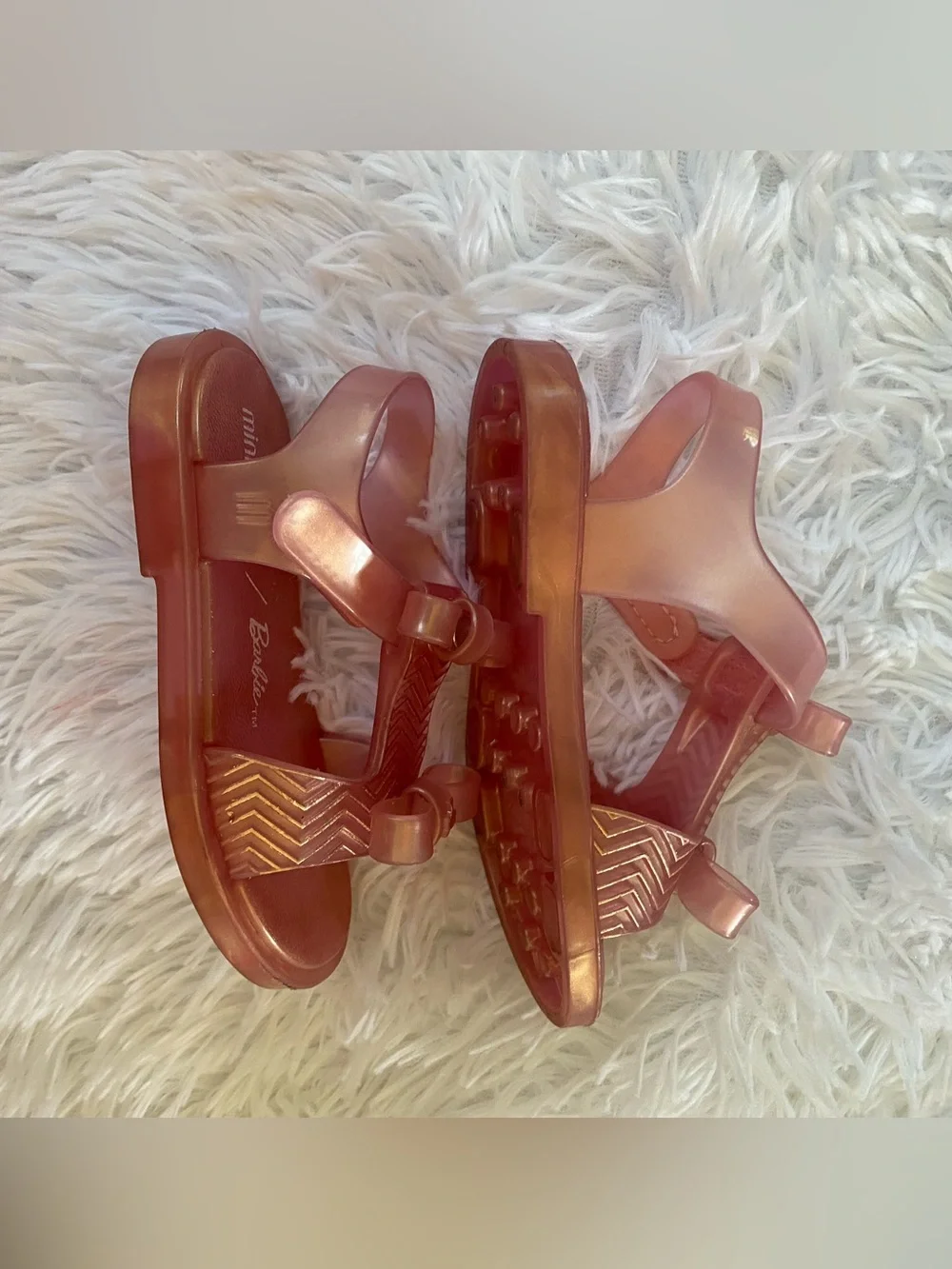 Mini Melissa Dream + Barbie Baby Sandal Pearl Pink